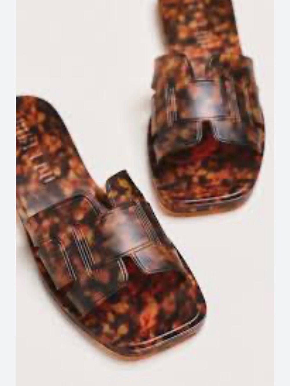 BIBI LOU Holly Jelly Slides Sandals Brown Flats Womens 39/8-8.5 Slip-on Water